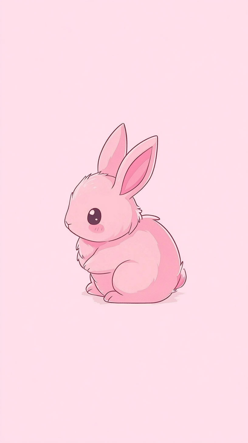 Charming Kawaii Pink Bunny HD Photos for All Devices