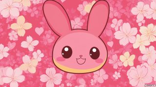 Kawaii Pink Bunny Wallpaper: Free HD Downloads for Desktop