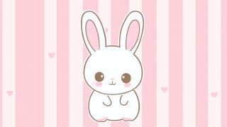 Kawaii Pink Bunny Wallpaper: Free HD Desktop Background