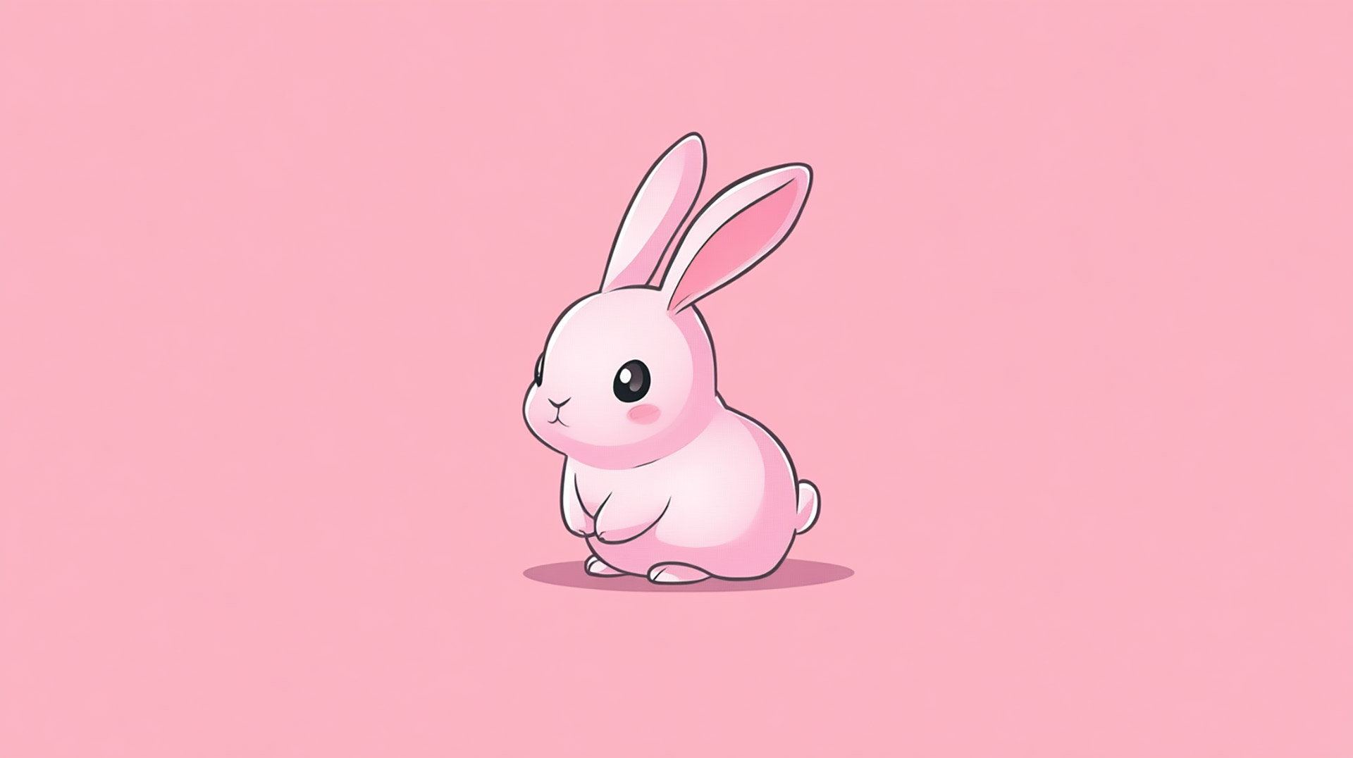 Cute Kawaii Pink Bunny Digital Backgrounds in 4K