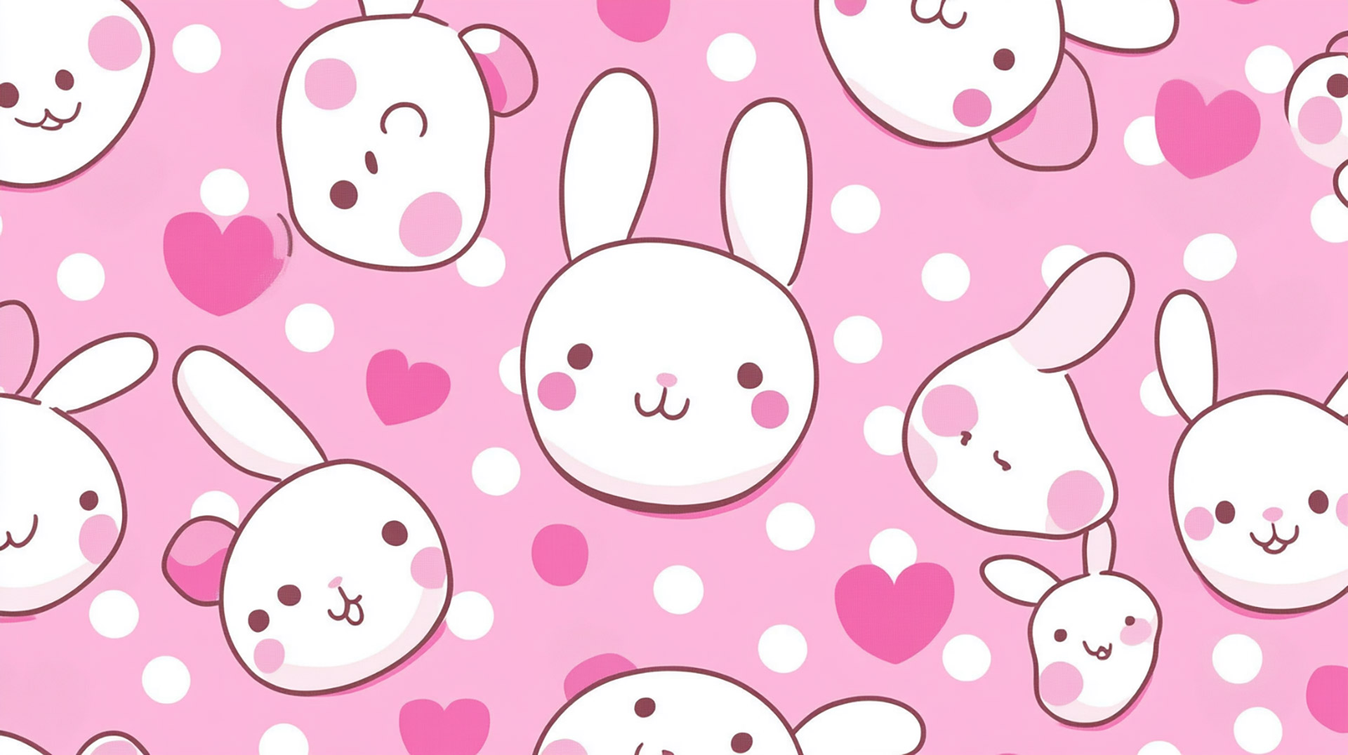 Free 1920x1080 Kawaii Bunny Wallpaper for Desktop