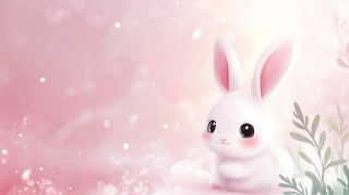 Stylish Kawaii Pink Bunny HD Pics for PCs