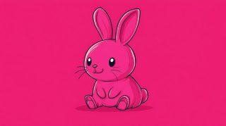 Vibrant Kawaii Bunny Wallpaper: Free Download Available