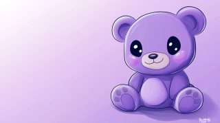 8K Kawaii Purple Bear Wallpapers for High-Quality Displays