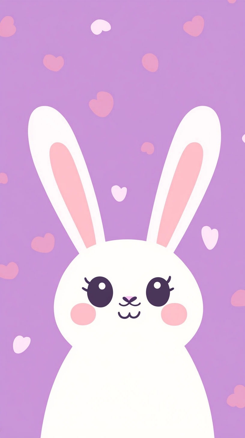 Unique Kawaii Bunny Image for Your Phone’s Background