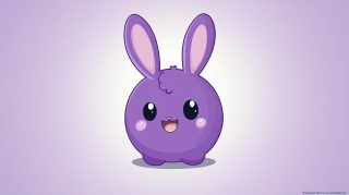 Kawaii Purple Bunny Wallpaper for Your Desktop Background