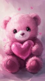 Kawaii Teddy Bear Mobile Wallpaper for Your iPhone