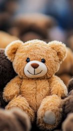 Sweet Kawaii Teddy Bear Wallpaper for iPhone and Android