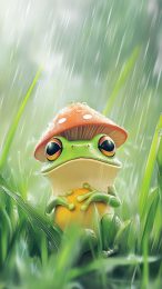 Adorable Frog Wallpaper for iPhone and Android Devices