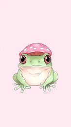 Download Free Digital Background of Cute Frog Image