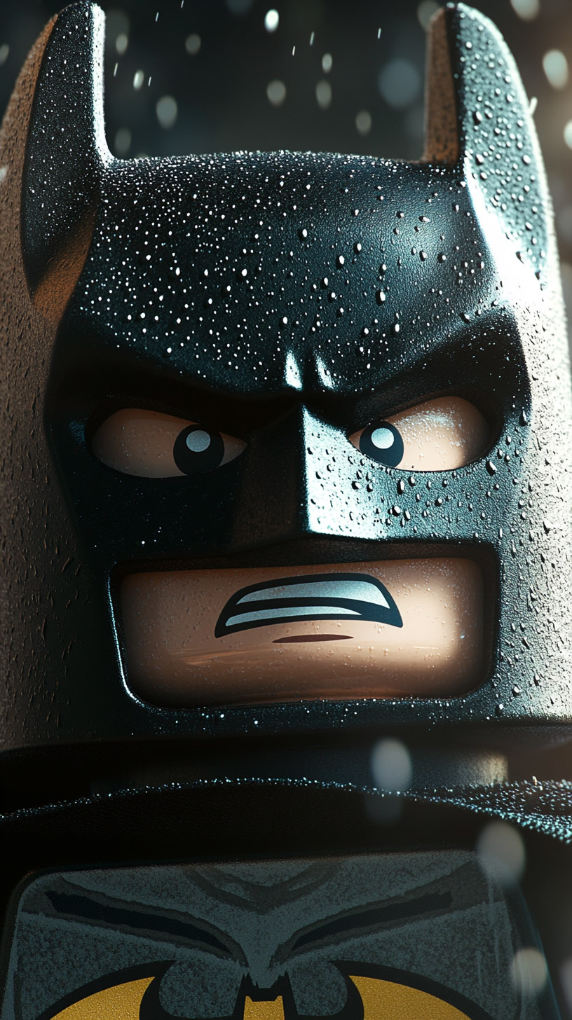 AI-Generated HD Lego Batman Mobile Wallpaper for iPhone