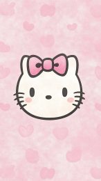 Light Pink Hello Kitty Mobile Wallpaper for iPhone