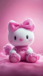 Cute Light Pink Hello Kitty Image for All Cell Models