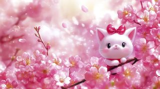 Ultra HD 4K Light Pink Hello Kitty Background Images