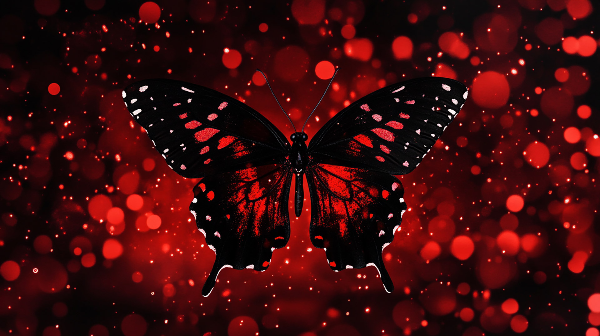 Magical Black and Red Butterfly HD Wallpaper Download