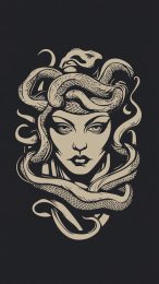 Stunning Medusa Digital Background for Your Mobile Screen