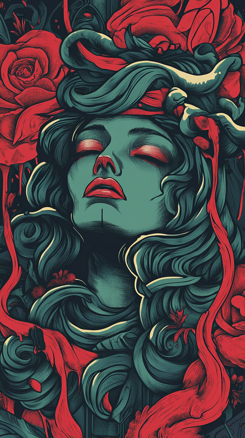 Gorgeous Medusa Photo Backgrounds for iPhone and Android