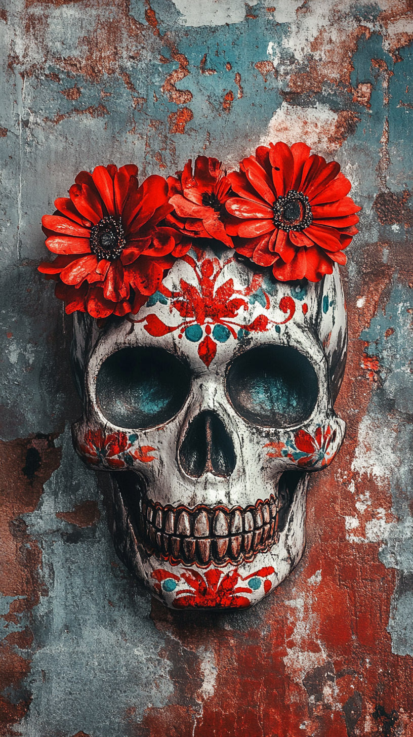 Download Unique Mexican Skull Mobile Wallpapers Now