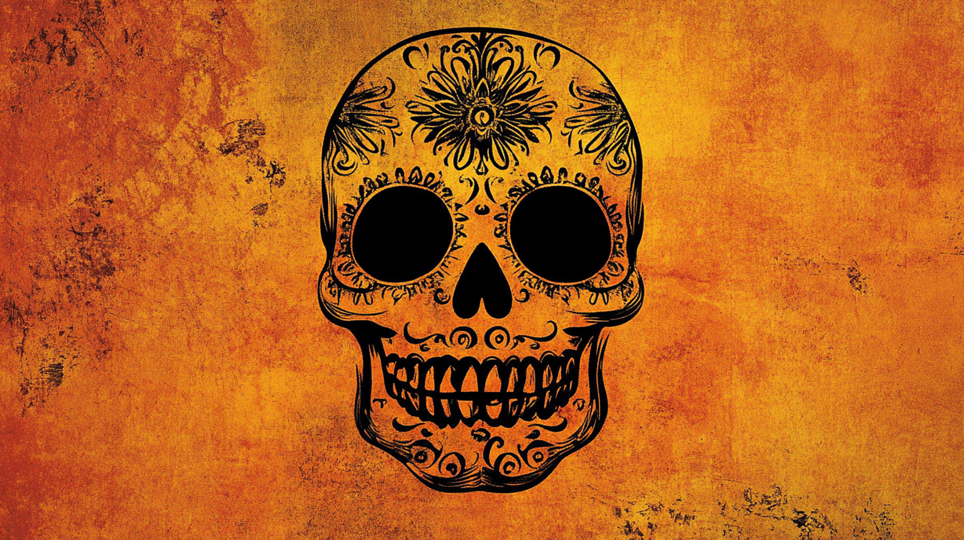 AI Wallpaper Creator: Unique Mexican Skull Digital Background