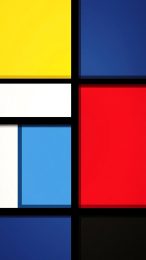 AI-Generated Mondrian Art Mobile Wallpaper for iPhone