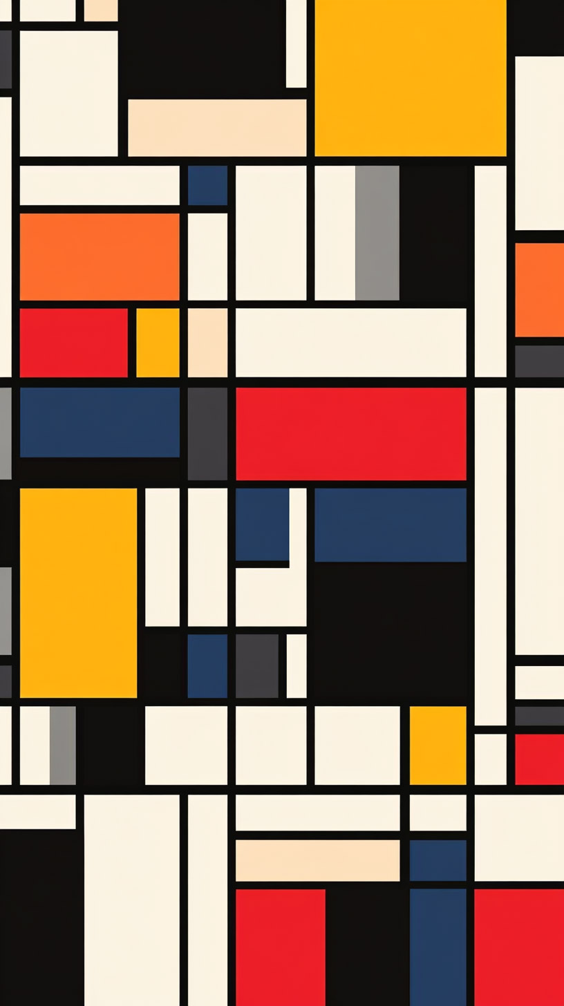 9:16 Digital Backgrounds Featuring Mondrian Art Styles