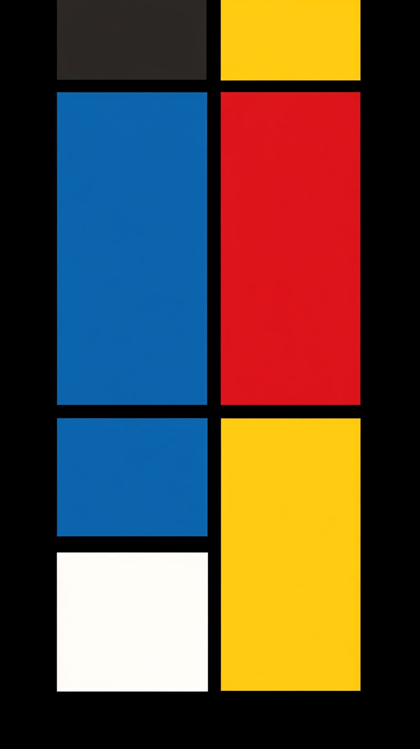 Vibrant Mondrian Art Pictures for HD Mobile Wallpaper