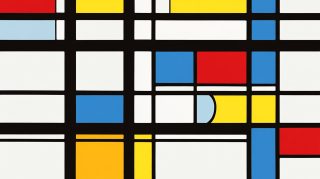 HD Wallpaper for Desktop: Vibrant Mondrian Digital Background