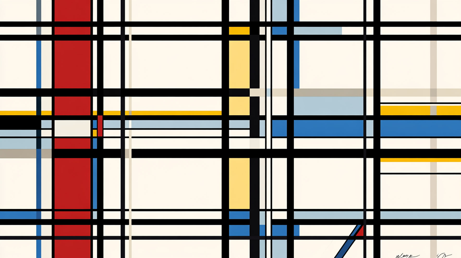 Download Gorgeous Mondrian-Inspired Free Wallpaper for Your PC