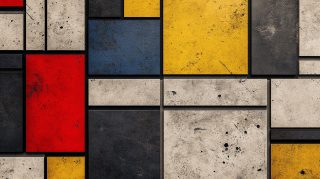 16:9 HD Wallpaper Featuring Iconic Mondrian Patterns