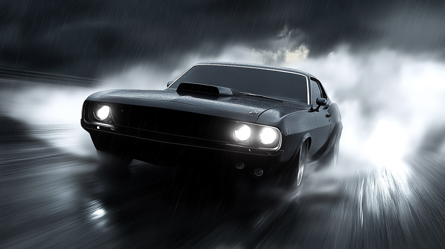 Dynamic Digital Backgrounds Featuring Fast Muscle Cars