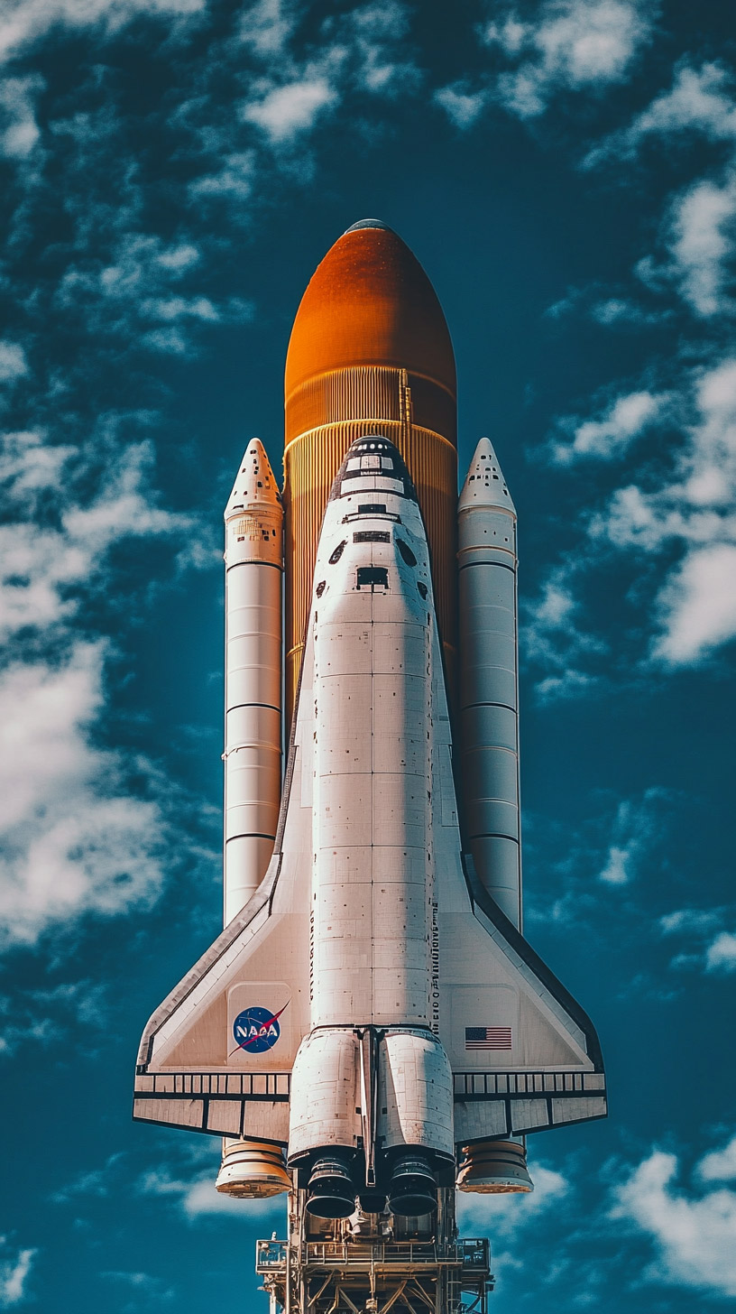 Stunning NASA Space Shuttle HD Mobile Wallpaper for iPhone