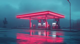 Explore 4k Neon Gas Station Images for Desktop