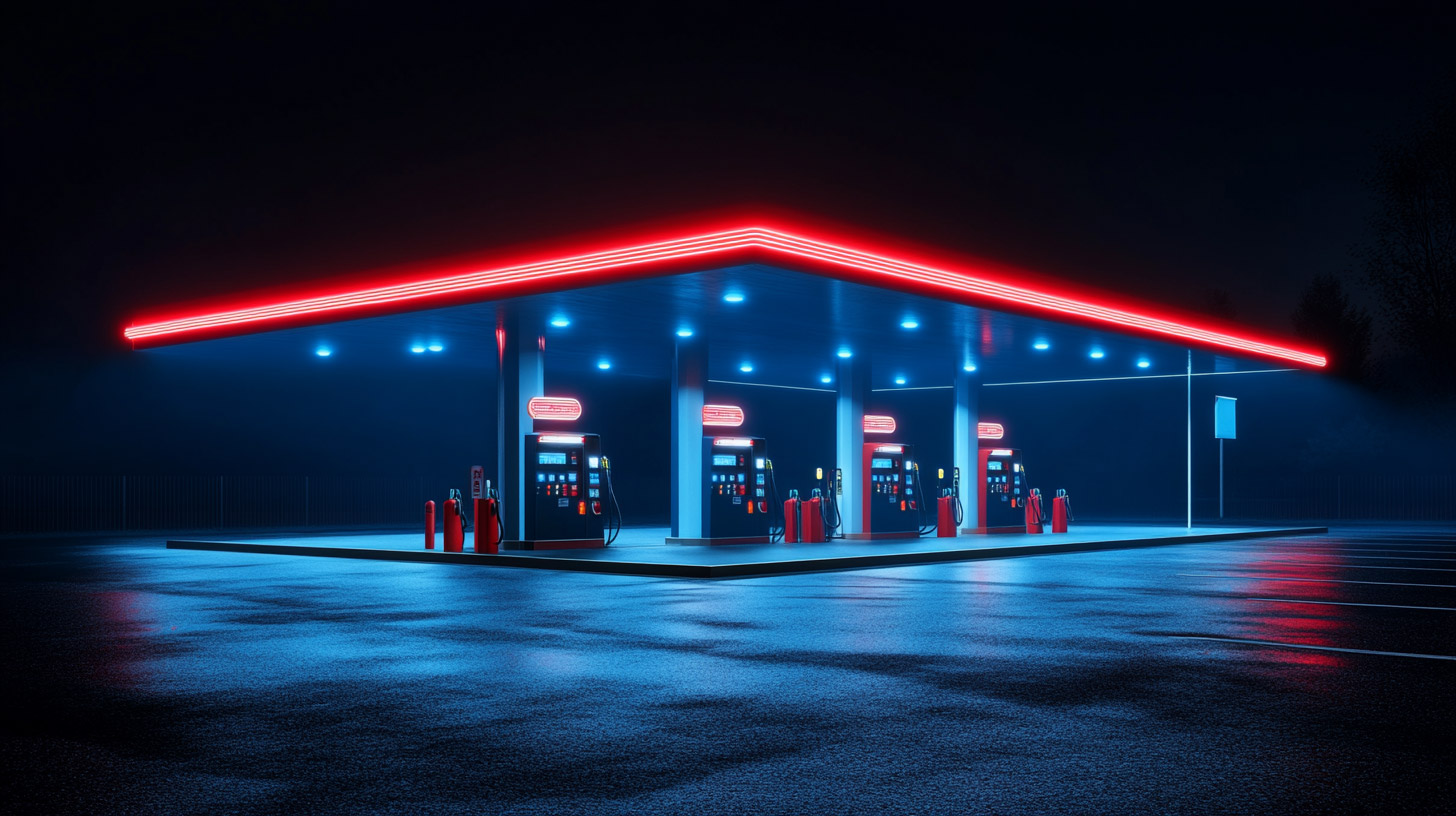 1920x1080 Neon Gas Station Wallpaper for PC Wallpapers