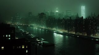 AI Wallpaper: Night Skyline of New York City