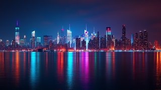 NYC Skyline at Night: Free 1920x1080 Wallpaper