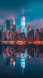 Download Digital Wallpaper of NYC Skyline at Night