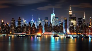 Vibrant Free Wallpaper for Desktop NYC Skyline