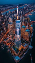 Digital Backgrounds of New York City Skyline at Night