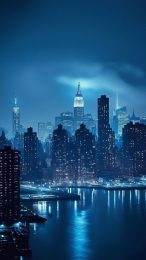 AI-Generated HD New York City Skyline Night Wallpapers