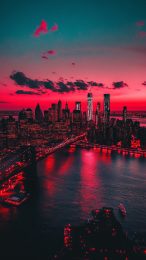 New York City Skyline Night Mobile Wallpaper Collection