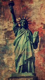 AI-Generated Statue of Liberty Background for Mobile Devices