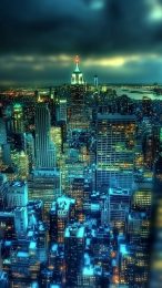 Digital Background of NYC at Night for Android