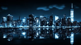 Elegant Digital Background of NYC Night Lighting