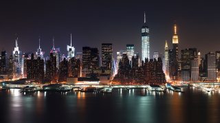 Free AI Wallpaper of NYC Skyline at Night