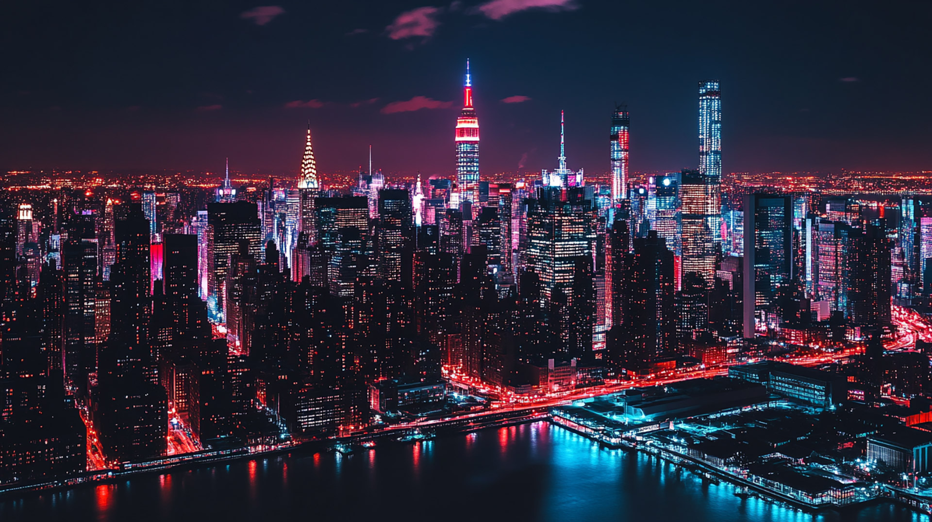 Stunning Close-Up of NYC Skyline at Night