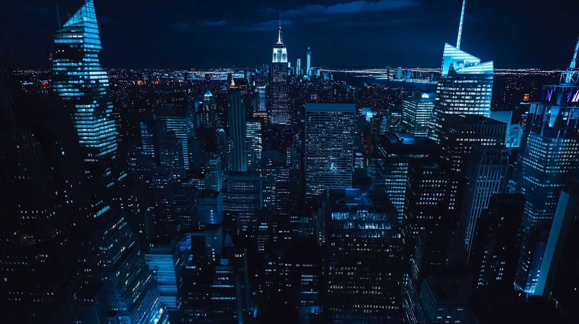 Download 4K NYC Skyline at Night Pictures