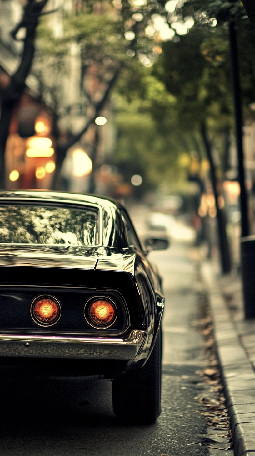 Stunning Digital Background of Old Classic Cars