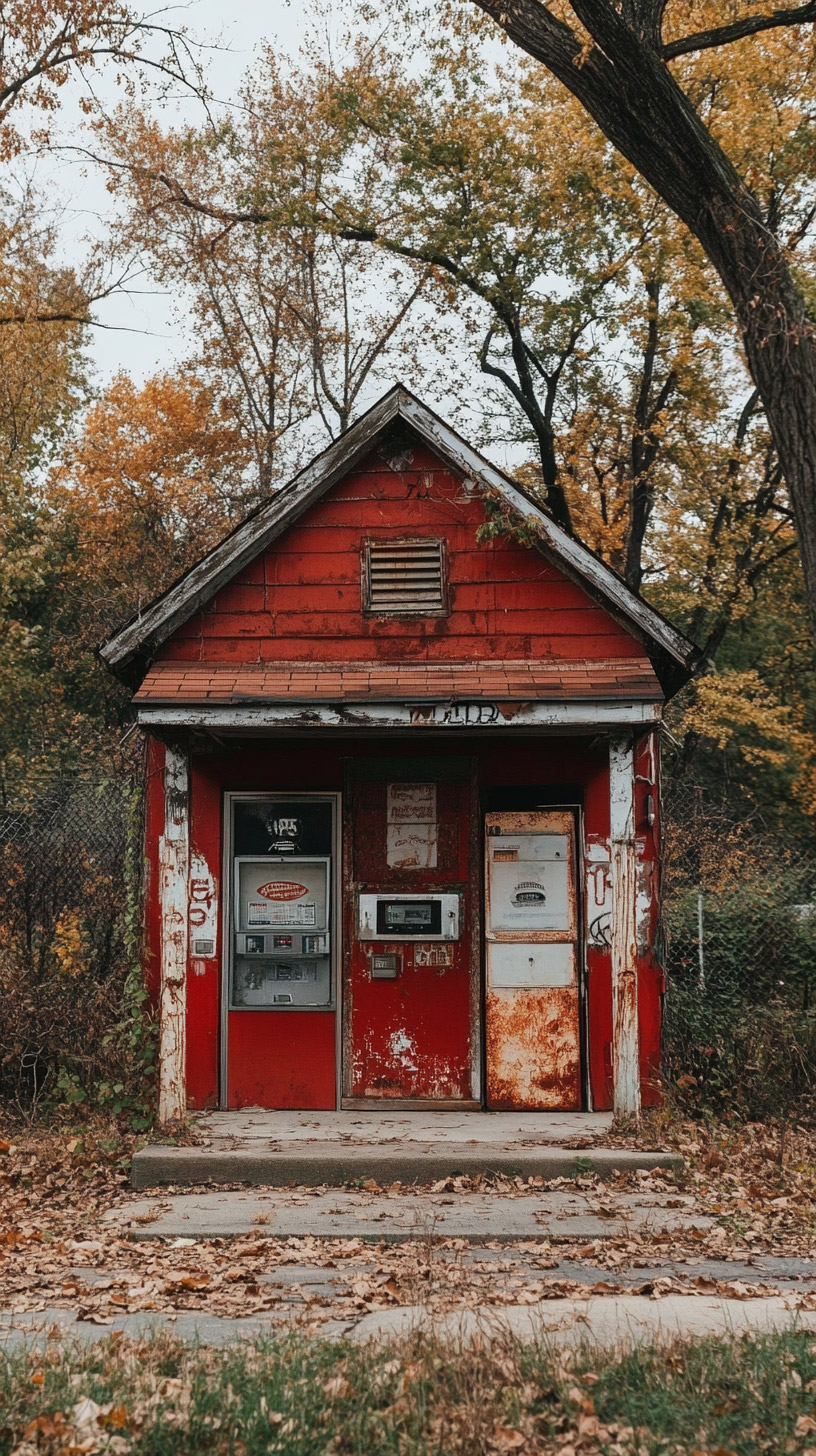 Old Gas Station HD Mobile Wallpaper for iPhone