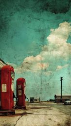 Download Vintage Gas Station Mobile Background for Android