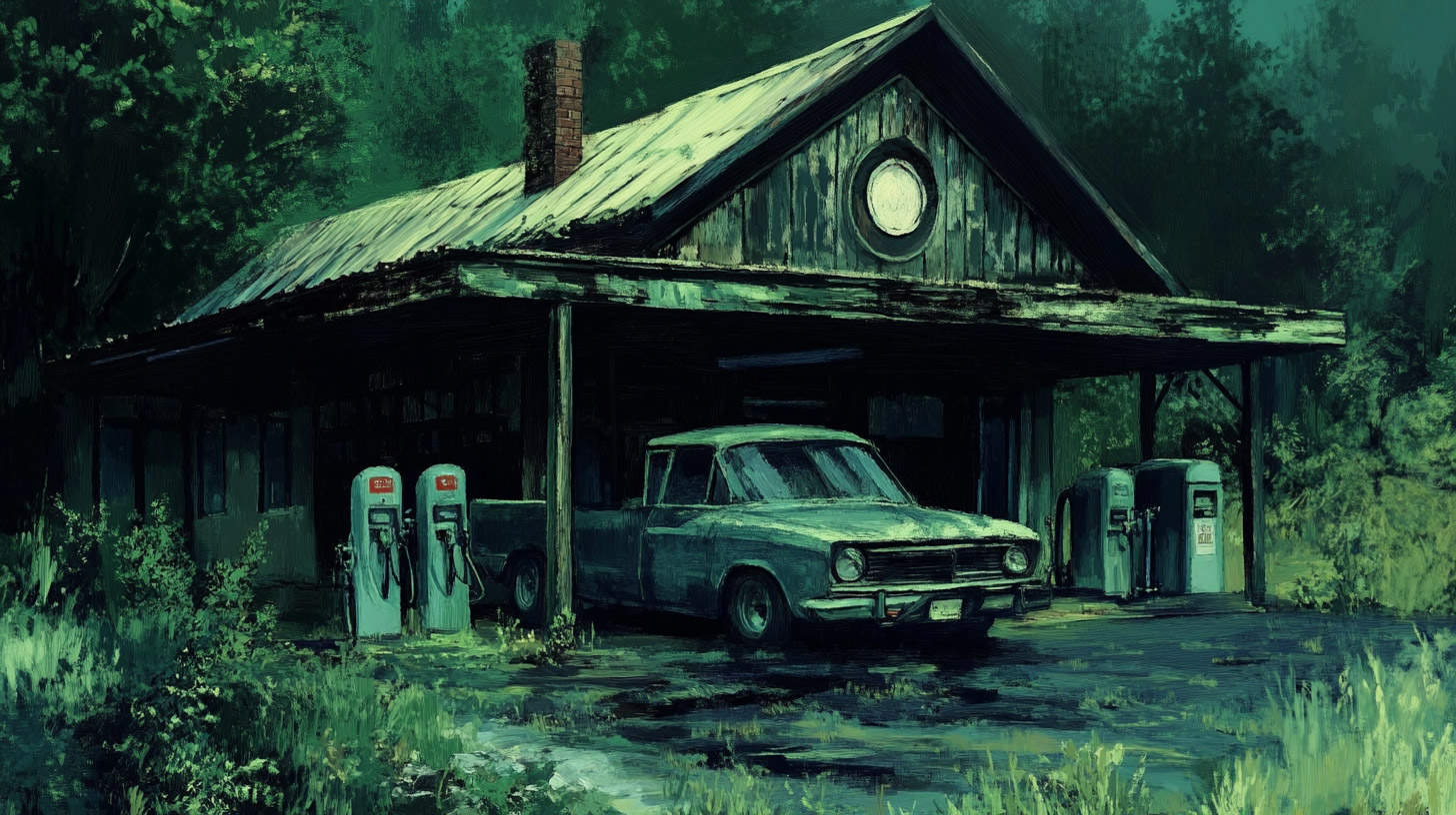 Experience the Charm of Old Gas Stations in 8K